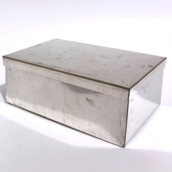 Storage Container Rectangular Storage Box Trinket Box Steel Metal Box with Lid - Picture 5 of 14